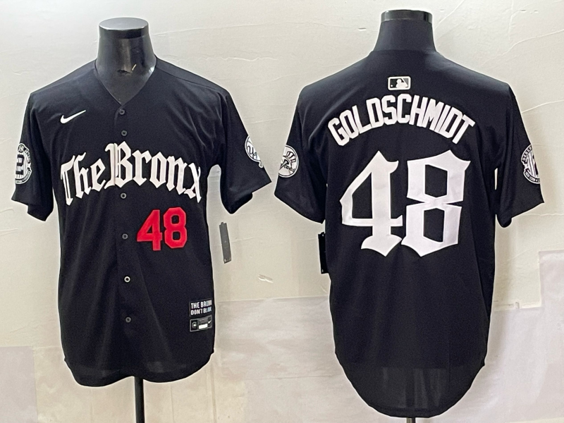 Men New York Yankees #48 Goldschmidt black MLB 2025 Nike jersey 003